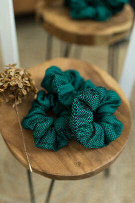 Scrunchie - lot de 3 - EMERALD