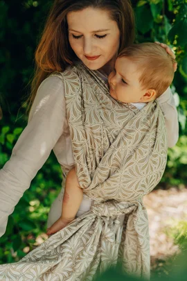 Baby Wrap, Jacquard Weave (50% cotton, 50% bamboo viscose) - INFINITY - GOLDEN HOUR - size S