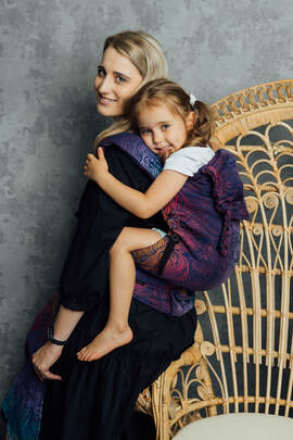 LennyHybrid Half Buckle Carrier, Preschool Size, jacquard weave 100% cotton - RAPUNZEL - NEW ERA