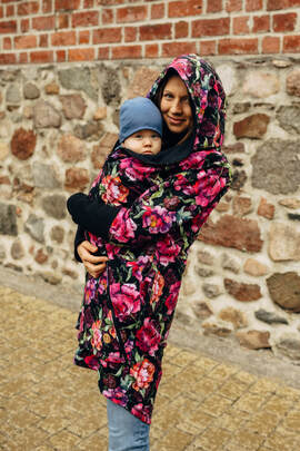 Sweat à capuche asymétrique - Peony - taille L (87% Coton, 10% Élasthanne, 3% Polyester)