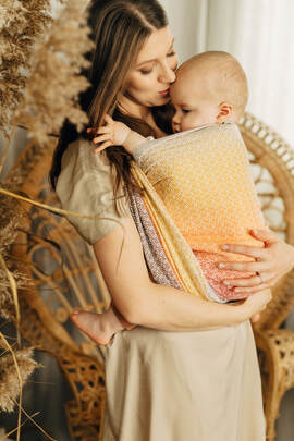 Tragetuch, Jacquardwebung (100% Baumwolle) - LITTLE LOVE - MADISON - Größe M