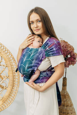 LennyHybrid Half Buckle Carrier, Standard Size, jacquard weave 100% cotton - DECO - KINGDOM 