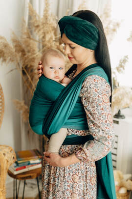 Écharpe, tissage herringbone (100 % coton) - LITTLE HERRINGBONE SALSA - taille S (grade B)