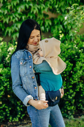 Turtleneck for a child and mom (fleece) - Sweet Cappuccino