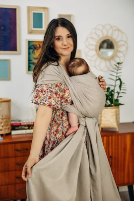 Baby Sling, Broken Twill Weave, (100% cotton) - PEANUT BUTTER - size L