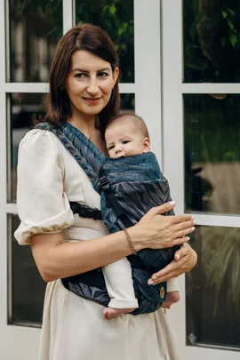 LennyLight Carrier, Standard Size, jacquard weave, (54% cotton, 46% TENCEL™ Lyocell) - RAINFOREST - NOCTURNAL