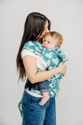 LennyHybrid Half Buckle Carrier, Standard Size, jacquard weave 100% cotton - LOVKA PETITE - BOUNDLESS