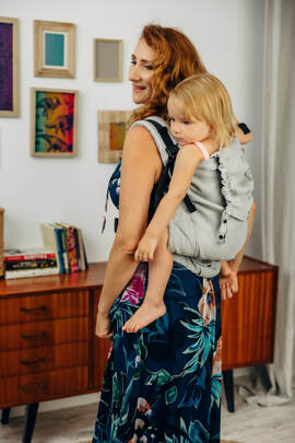 Marsupio LennyPreschool, misura Preschool, tessitura broken-twill, 58% cotone, 42% lino - COAST