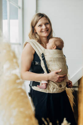 LennyLight Carrier, Standard Size, jacquard weave 100% cotton - RAPUNZEL - AURATUM