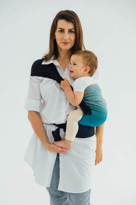 LennyHip Carrier (1/2 of LennyTwin Carrier), Standard Size, broken-twill weave 100% cotton - AIRGLOW