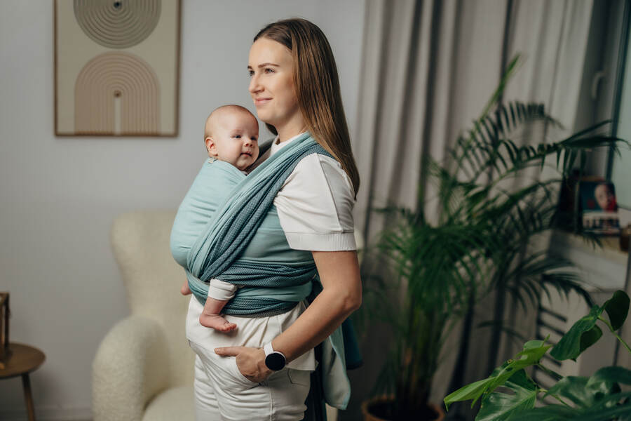 Little Herringbone — Baby Mint