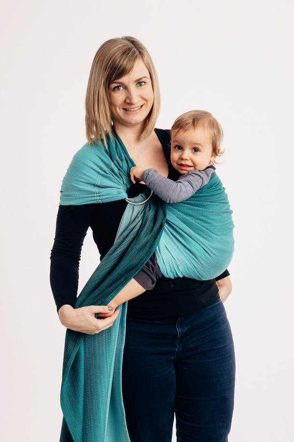 Little Herringbone — Ombre Teal