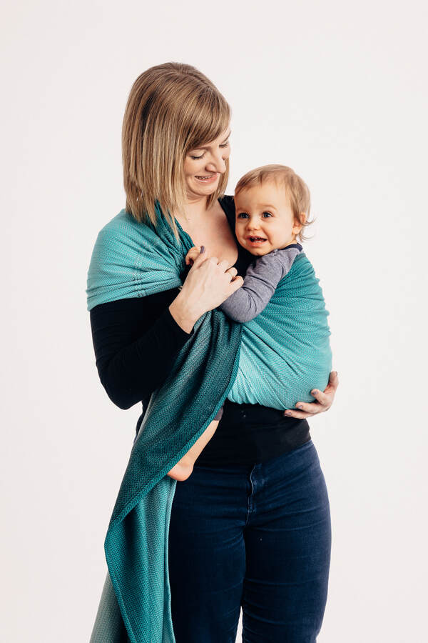 Little Herringbone — Ombre Teal