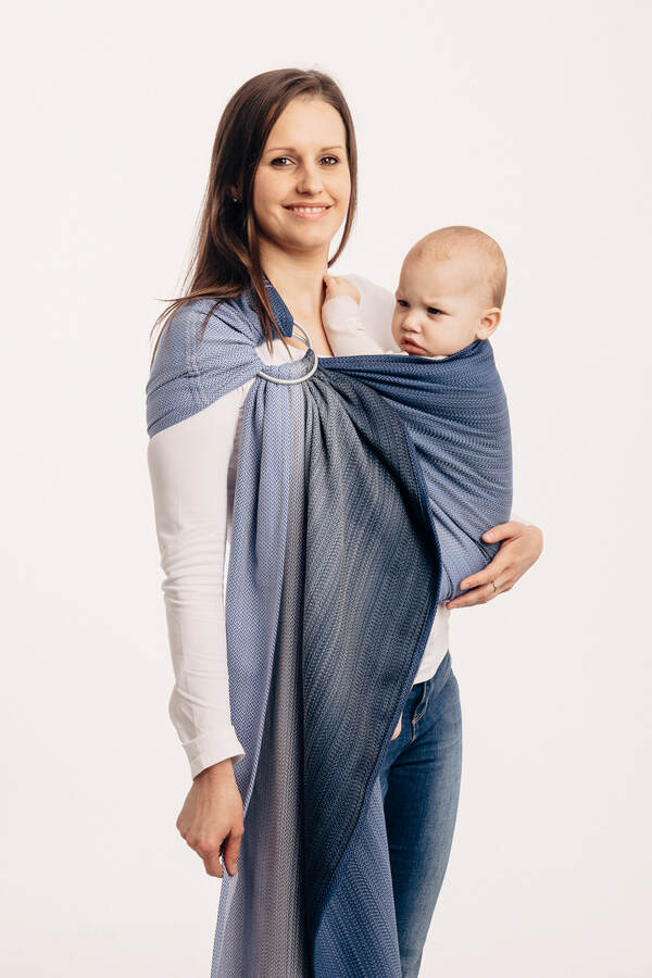 Little Herringbone — Ombre Blue